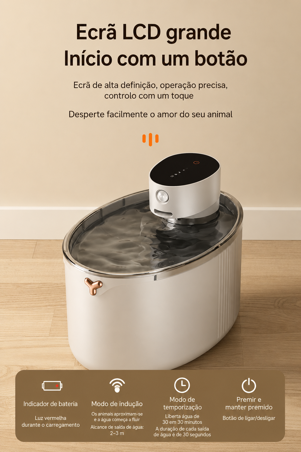 Nekoa Flow™ – Fonte Inteligente Sem Fios para Gatos (2,5L)