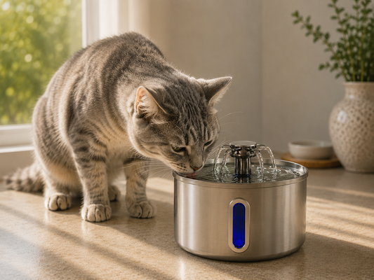 Nekoa Flow Pro™ – Fonte Inteligente Premium em Aço Inoxidável 304 para Gatos (3,2 L)